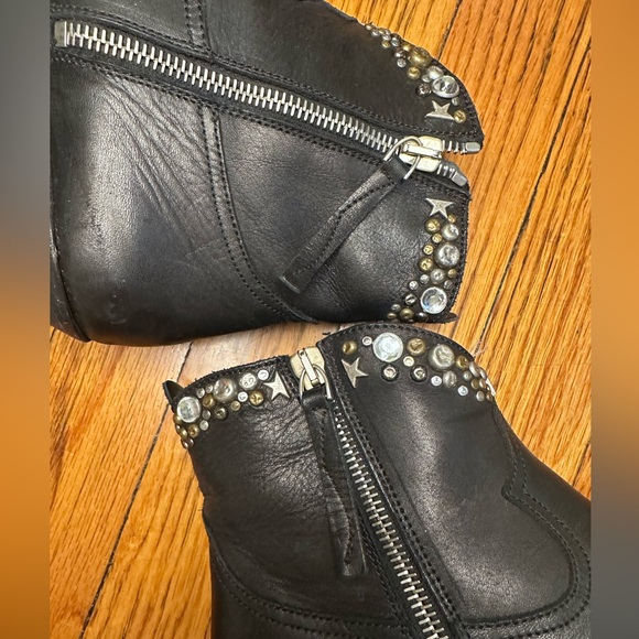 GOLDEN GOOSE YOUNG LEATHER WESTERN ANKLE BOOTS - Picture 10 of 15